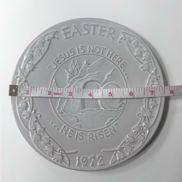 Vintage 1972 Frankhoma - Jesus is not here.. He is Risen Easter Plate - ✝️♥️ - Picture 5 of 5
